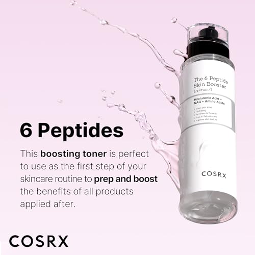 COSRX 6X Peptide Collagen Booster Toner Serum 150mL/5.07 Fl.Oz, Essenza viso potenziatrice del rinnovamento cutaneo, Niacinamide e Acido Ialuronico per tutti i tipi di pelle, skincare coreana
