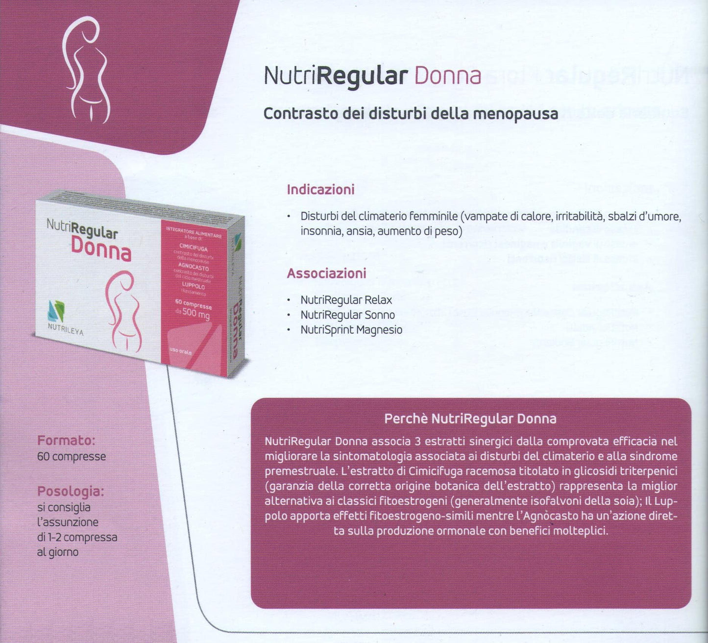 Integratore per Menopausa, Ciclo e Squilibri, 60 cps - Favorisce il Rilassamento - Riduce Sbalzi Temperatura - Aiuta a controllare l’Aumento Peso e Umore - Cimicifuga, Agnocasto, Luppolo