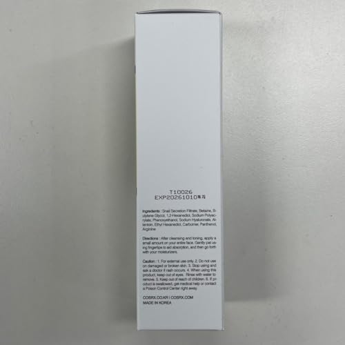 COSRX Essenza di bava di lumaca 96 100ml, 96,3% di filtro di secrezione di lumaca, ringiovanisce la pelle da secchezza e invecchiamento, assorbe rapidamente nella pelle, Ipoallergenico