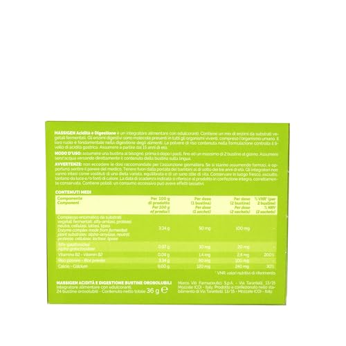 Massigen Acidità E Digestione 24 Bustine Orosolubili