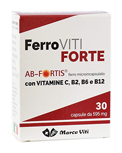 Ferro Viti Forte 30 Capsule Integratore di Ferro Microincapsulato con Vitamine C, B2, B6 e B12