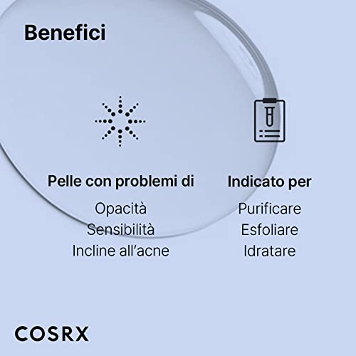 COSRX AHA/BHA Clarifying Treatment Toner | AHA/BHA Chiarificatore Trattamento Tonico spray esfoliante viso per punti bianchi, pori e pelle irregolare, 5.07 fl.oz / 150ml