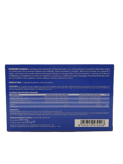 Massigen Probiotici Tripla Azione Integratore di Fermenti Lattici, 10 Capsule
