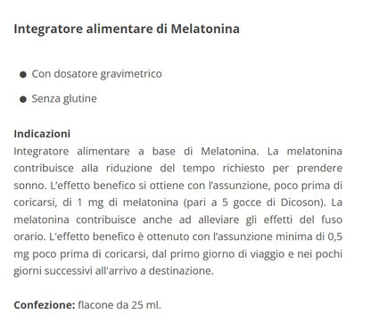 Dicofarm Dicoson Gocce 25 ml - Integratore Alimentare di Melatonina