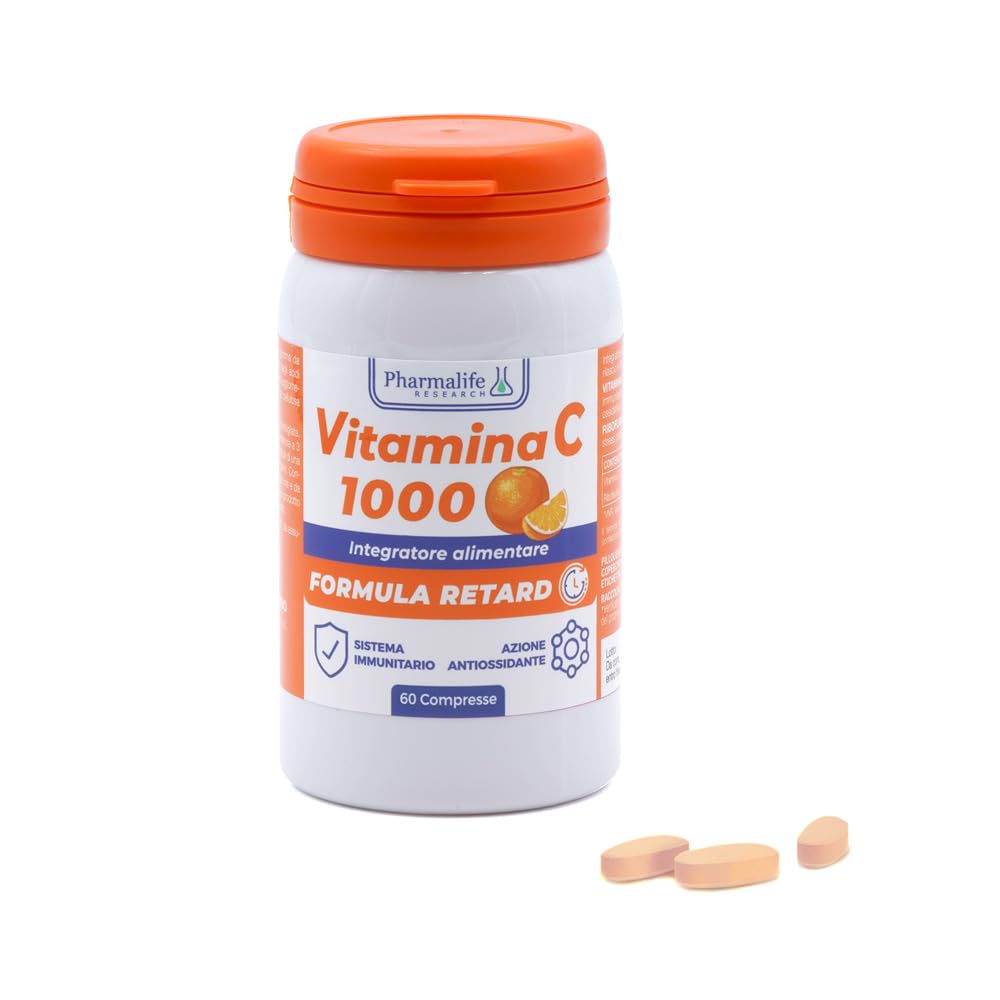 Pharmalife Attiva C 1000 mg - 60 compresse - Vitamina C pura a lento rilascio