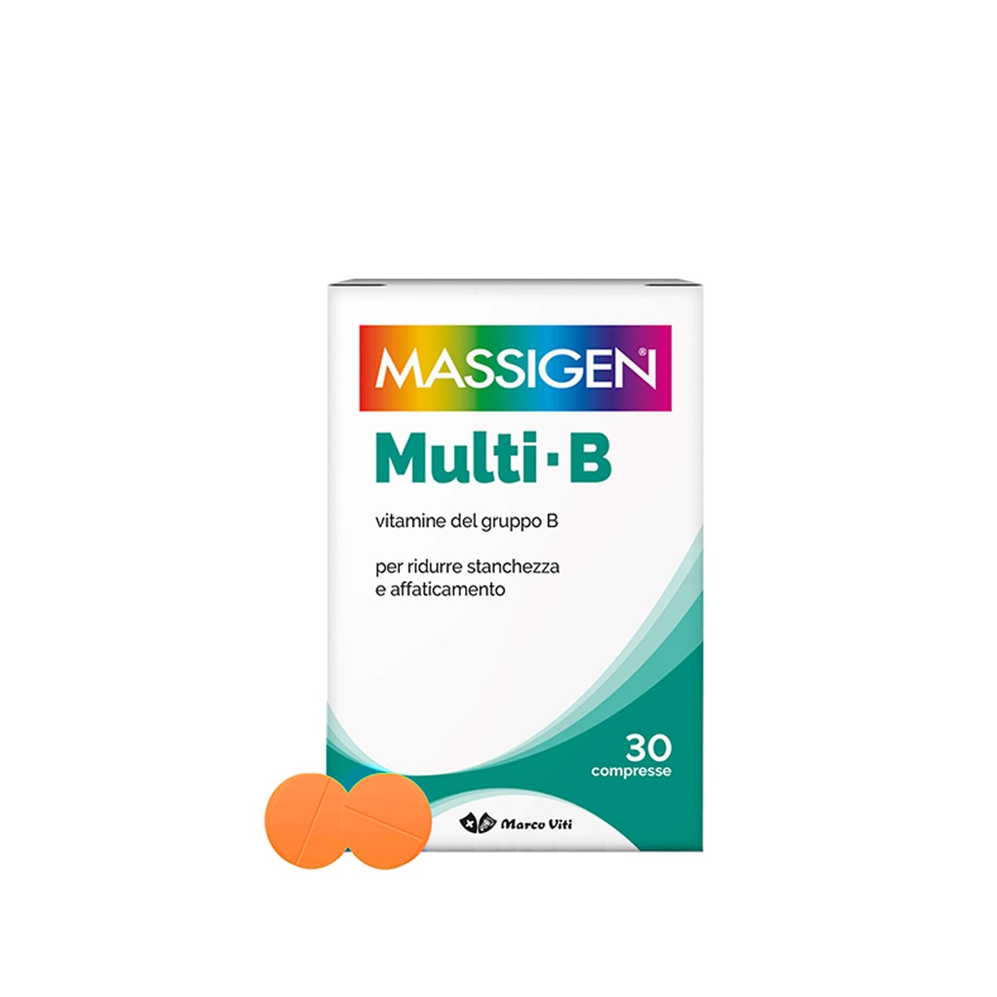 Massigen Multi B - Vitamine del gruppo B - Integratore 30 Compresse, 364 mg