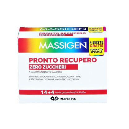 Massigen Pronto Recupero, Zero Zuccheri - 14+4 Buste, Totale: 18 Buste