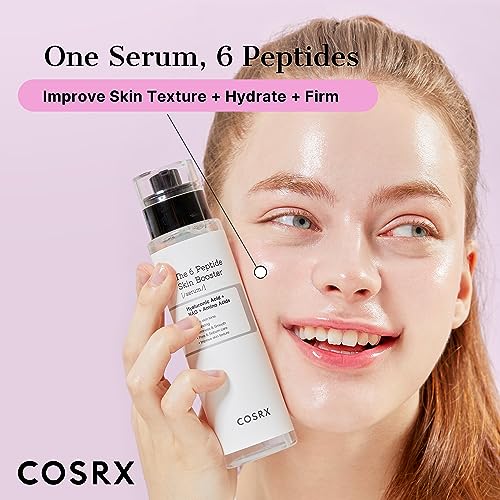 COSRX 6X Peptide Collagen Booster Toner Serum 150mL/5.07 Fl.Oz, Essenza viso potenziatrice del rinnovamento cutaneo, Niacinamide e Acido Ialuronico per tutti i tipi di pelle, skincare coreana
