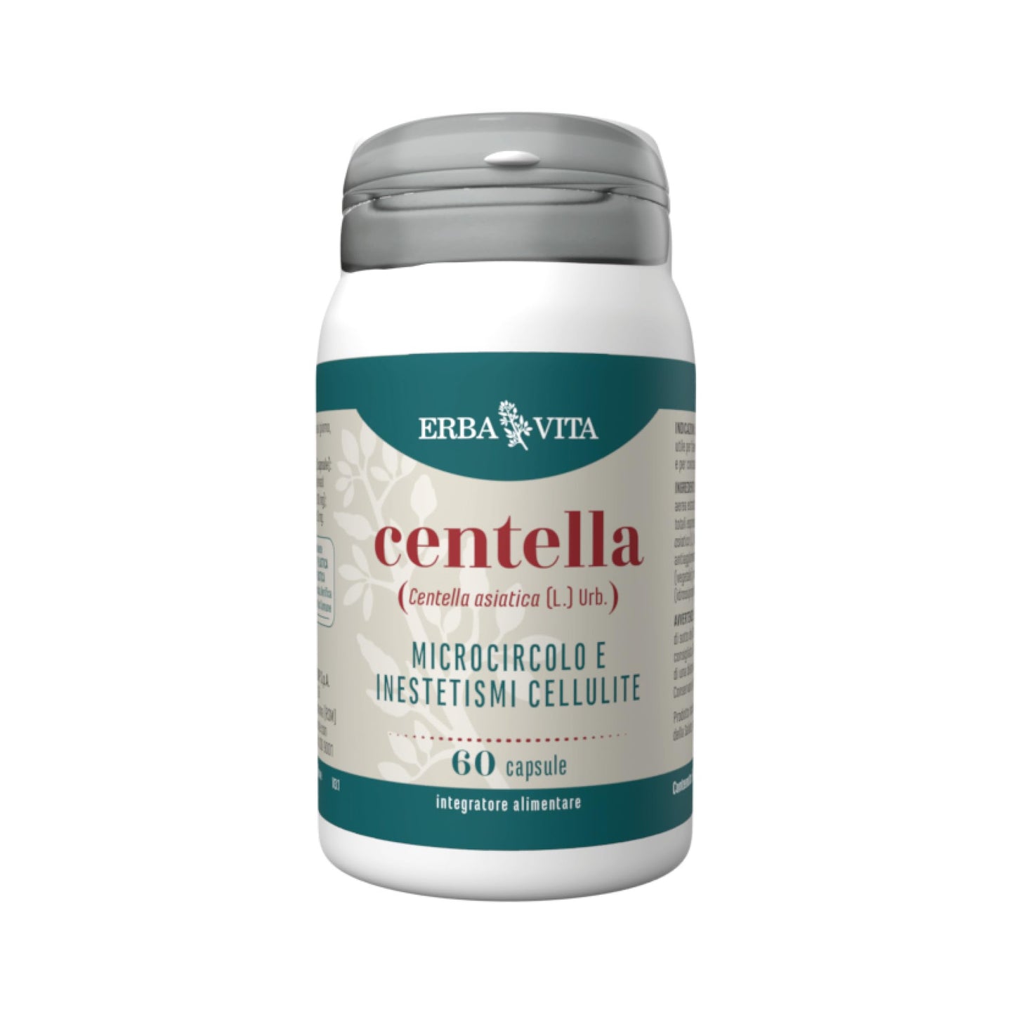 ERBA VITA Integratore Alimentare di Centella - 60 Capsule - Favorisce il microcircolo e contrasta gli inestetismi della cellulite