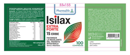 Pharmalife Isilax Extra Forte Integratore con 15 Erbe 100 Compresse - Favorisce la Regolarità del Transito Intestinale
