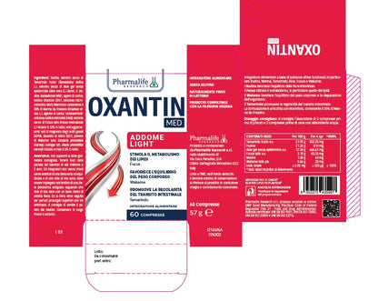 Pharmalife Oxantin Med Addome Light 60 Compresse - Integratore Alimentare con Inulina, Tamarindo, Aloe, Fucus e Wakame