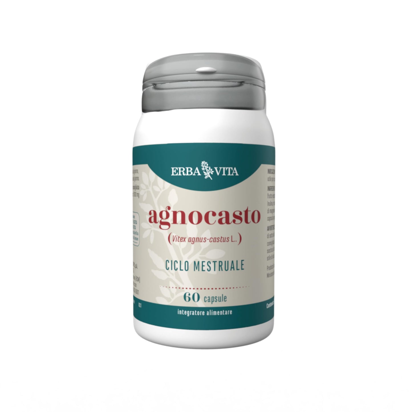 ERBA VITA Integratore Alimentare Agnocasto, 60 Capsule, utile per contrastare i Disturbi del Ciclo mestruale e Mestruazioni