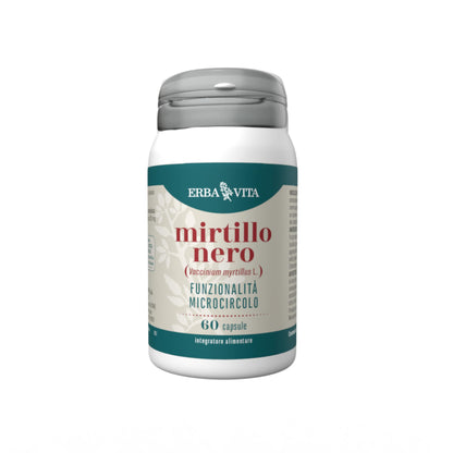 ERBA VITA Integratore Alimentare Di Mirtillo Nero - 60 Capsule - Fonte naturale di antocianosidi