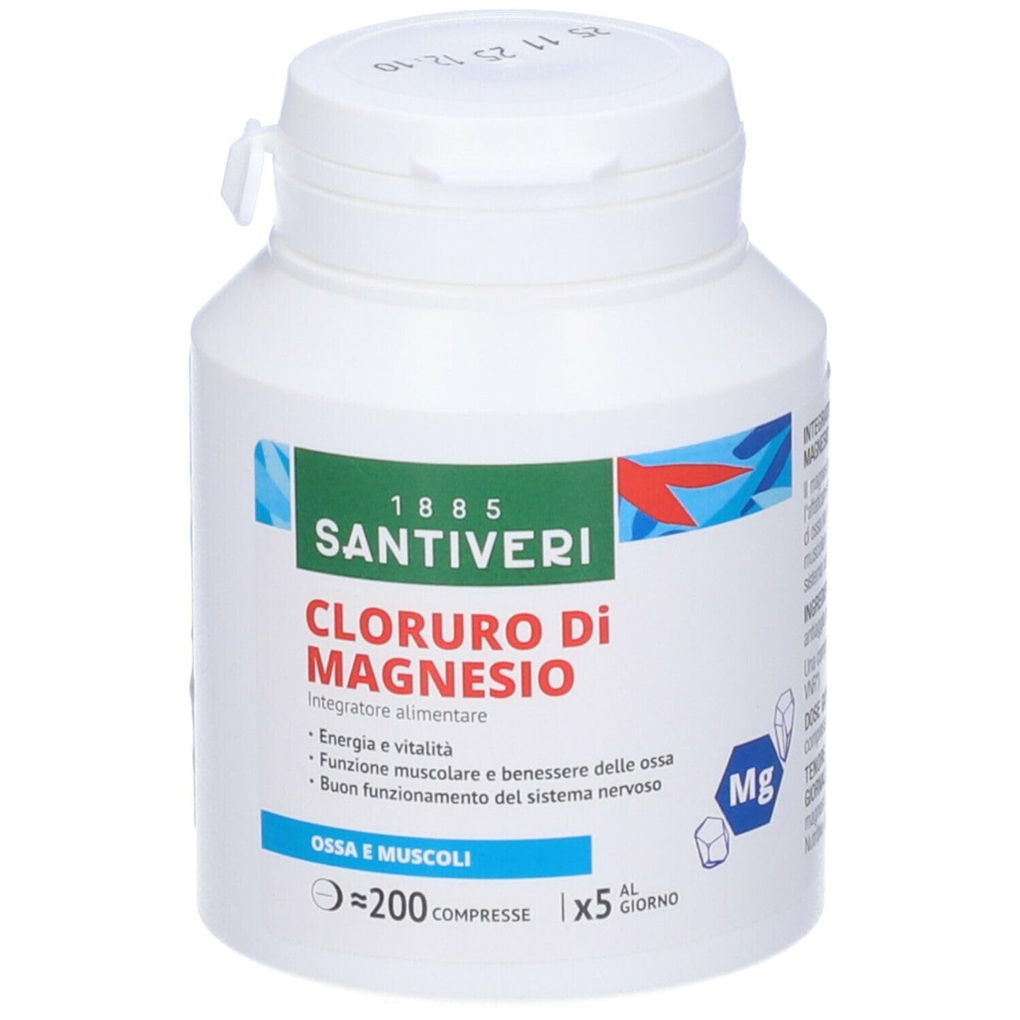 Integratore Alimentare Per Il Metabolismo Energetico Cloruro Di Magnesio 200 Compresse