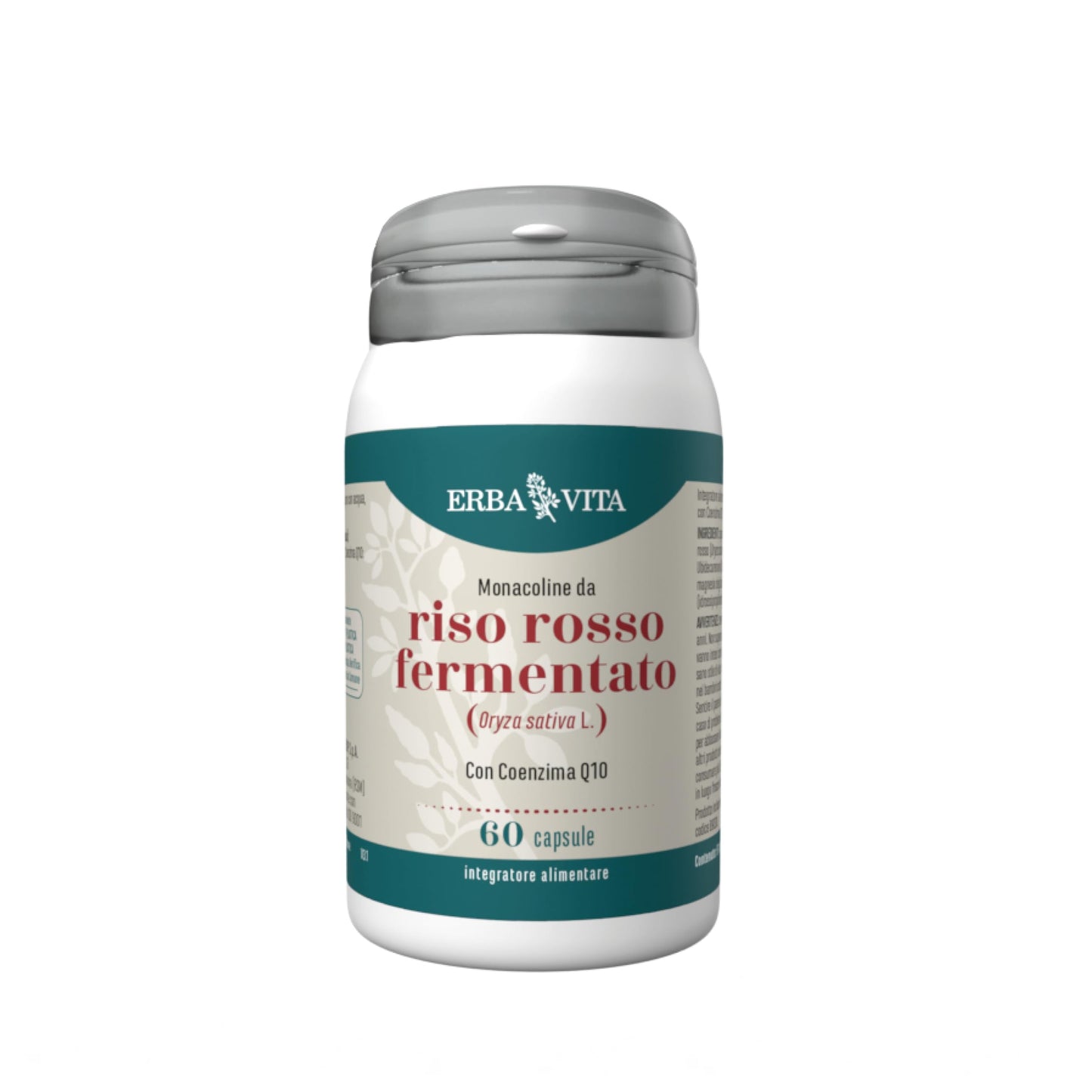 ERBA VITA Integratore Alimentare di Riso rosso fermentato - 60 Capsule - Favorisce normali livelli di colesterolo nel sangue