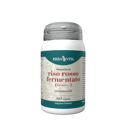 ERBA VITA Integratore Alimentare di Riso rosso fermentato - 60 Capsule - Favorisce normali livelli di colesterolo nel sangue
