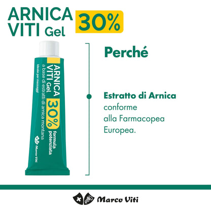 Arnica Viti - Gel Forte, 100 ml, Lenitivo con Arnica Montana al 30%, Sollievo Rapido per Dolori Muscolari e Articolari, Senza Parabeni