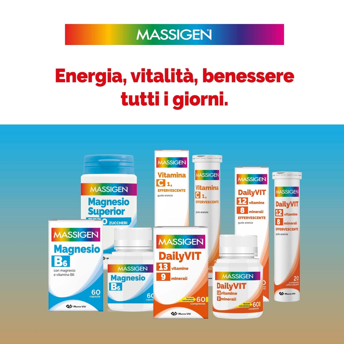 MASSIGEN Integratore Alimentare Magnesio, Aroma Limone, 20 Buste