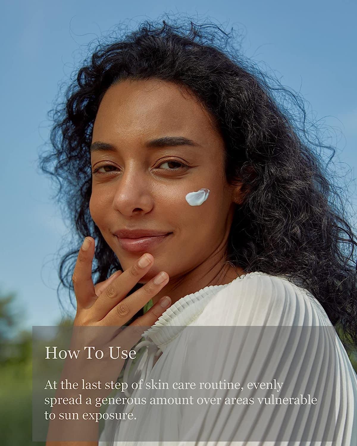 Crema solare SPF 50+, con estratti di riso e probiotici