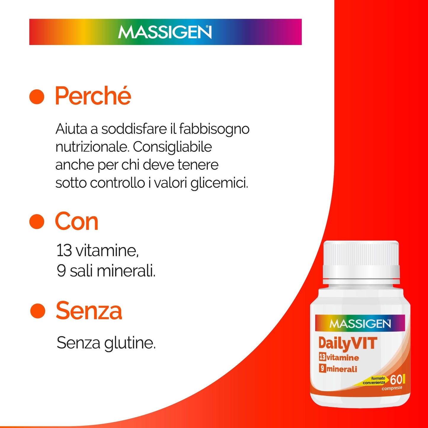 DailiVIT+ - Integratore Multivitaminico, con 13 Vitamine e 9 Minerali, Supporto Energetico e Immunitario, perfetto per Stanchezza e Recupero Fisico, 60 Compresse da 1.2 g