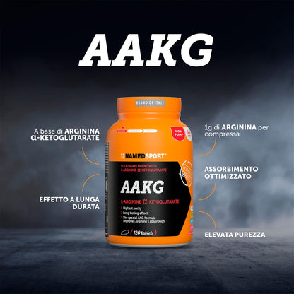 Named 54176 Aakg, Integratore Alimentare a Base di Arginina Alfa-Chetoglutarato, 120 compresse