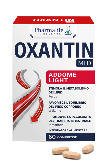 Pharmalife Oxantin Med Addome Light 60 Compresse - Integratore Alimentare con Inulina, Tamarindo, Aloe, Fucus e Wakame