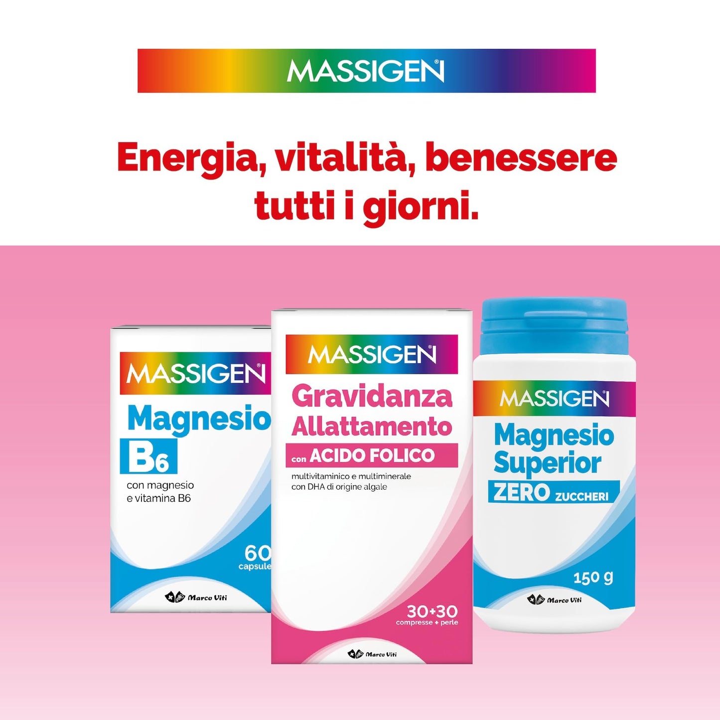 Massigen DailyVit+ - Multivitaminico, Gravidanza e Allattamento, Senza Glutine, In grado di Favorire lo Sviluppo fisiologico Cerebrale e degli Occhi del Feto, 30 Compresse da 11 g + 30 Perle da 700 mg