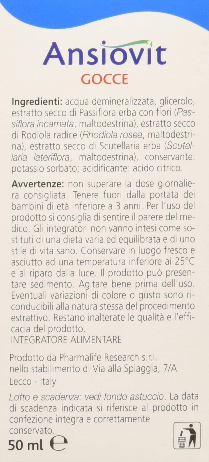 Pharmalife Research Ansiovit Gocce - 50 ml