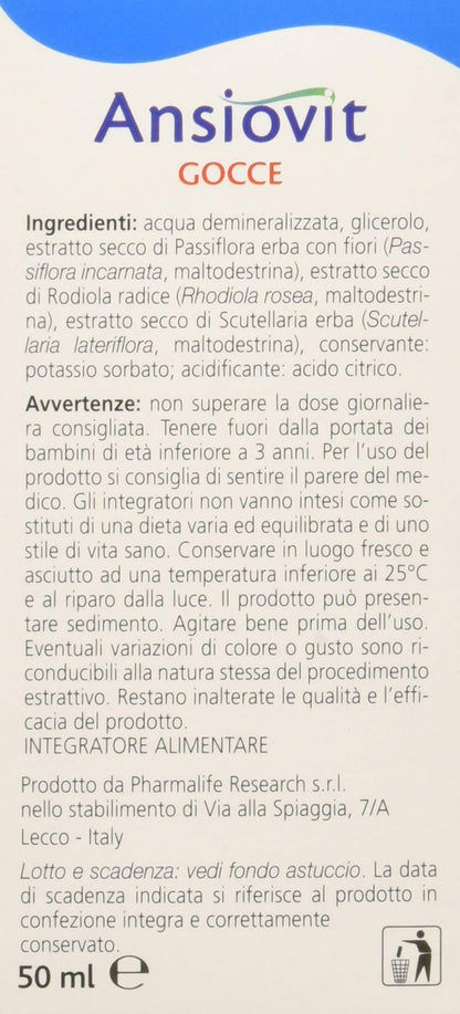 Pharmalife Research Ansiovit Gocce - 50 ml