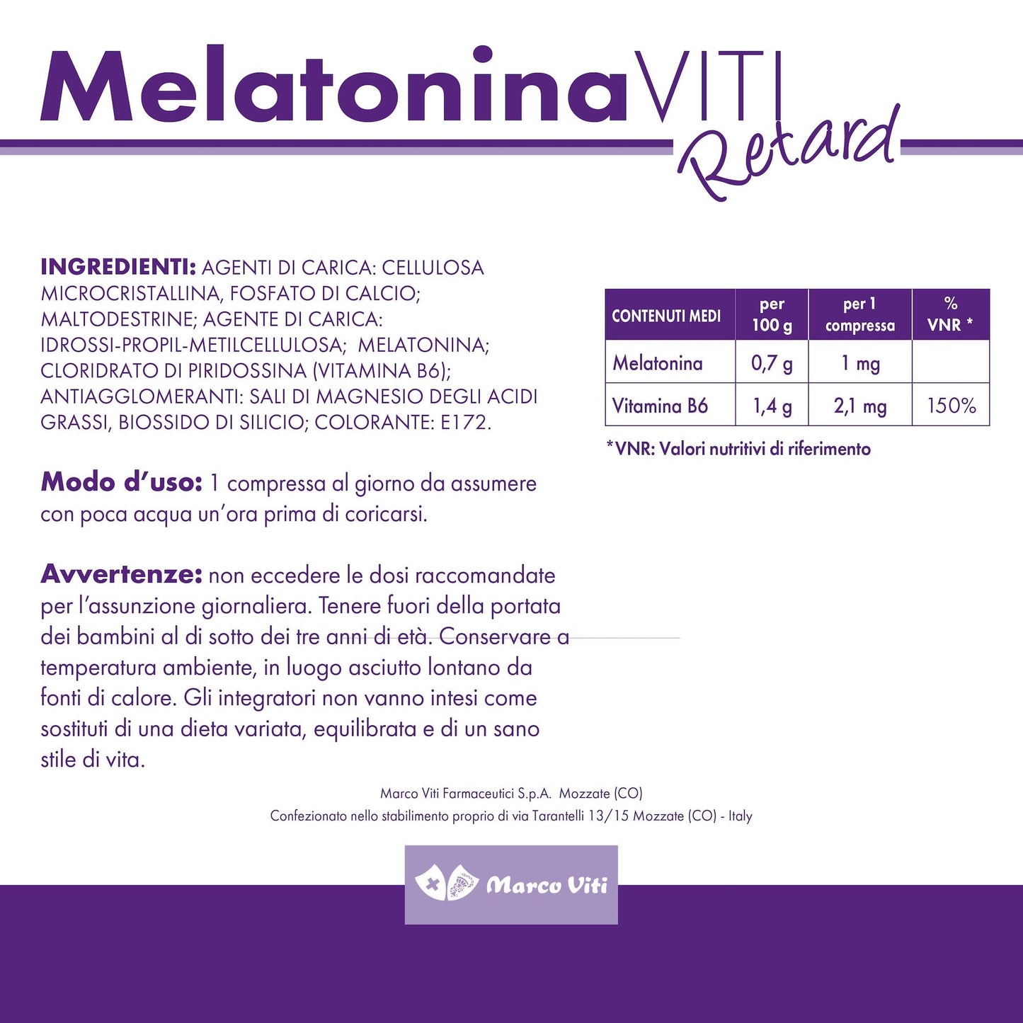 Integratore per il Sonno, Confezione da 60 Compresse.