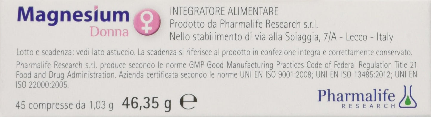 Pharmalife Magnesium Donna, 45 Compresse