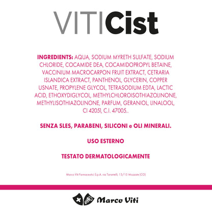 Viticist - Detergente Intimo Lenitivo, con Lichene d’Islanda e Pantenolo, Protegge la Barriera Cutanea, Azione Idratante e Lenitiva, Flacone da 250 ml