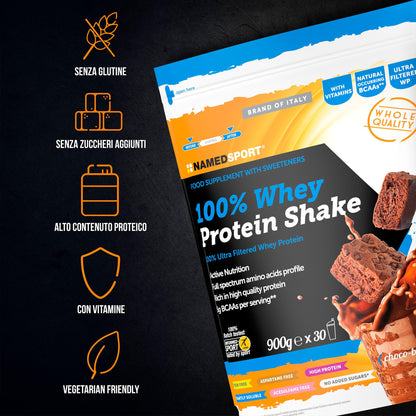 Named Sport 100% Whey Protein Shake Choco-Brownie - 900 Gr