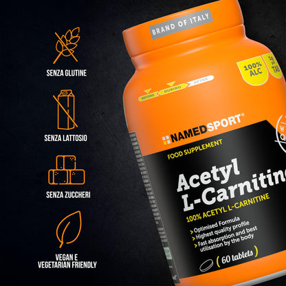 NAMEDSPORT SUPERFOOD Acetil L-Carnitina - Compresse - 60 Cpr - 86 g