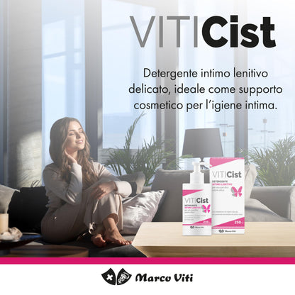 Viticist - Detergente Intimo Lenitivo, con Lichene d’Islanda e Pantenolo, Protegge la Barriera Cutanea, Azione Idratante e Lenitiva, Flacone da 250 ml