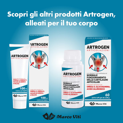 Artrogen Advance Buste, Integratore per Articolazioni con Peptidi di Collagene, Acido Ialuronico e Vitamina C, Supporta Cartilagini e Riduce Dolori Articolari, 20 Buste da 10 g