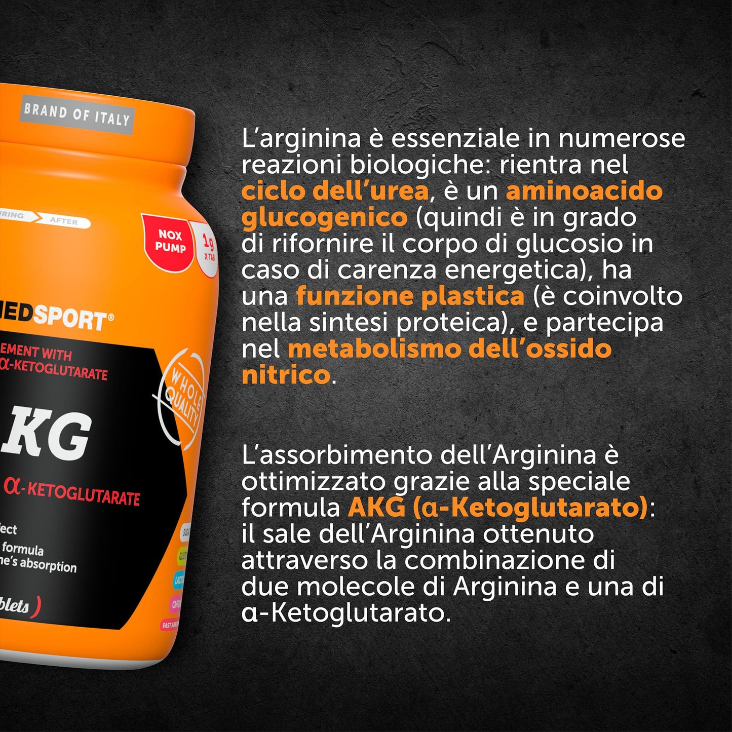 Named 54176 Aakg, Integratore Alimentare a Base di Arginina Alfa-Chetoglutarato, 120 compresse