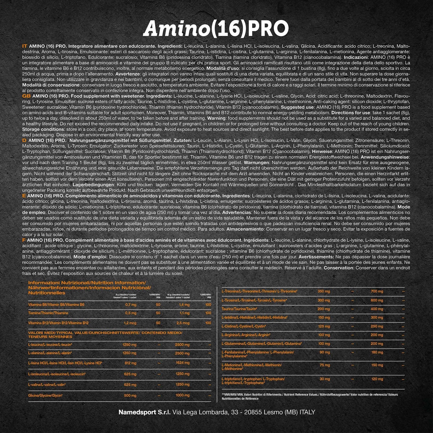 NAMED SPORT AMINO 16 PRO 30 BUSTINE